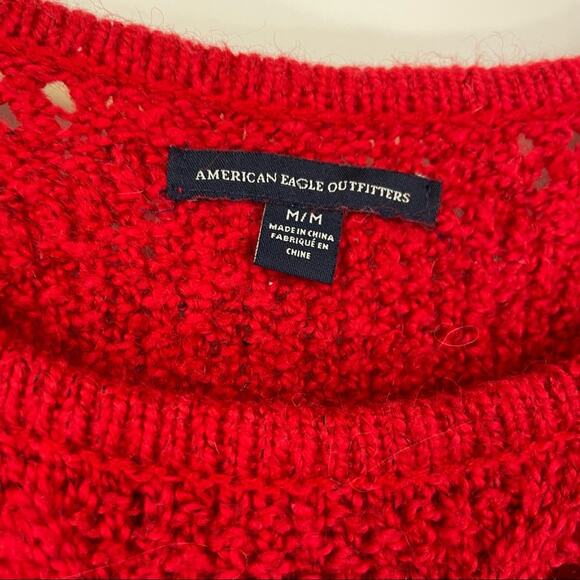 American Eagle red knit tunic sweater dress size Medium - Picture 3 of 11